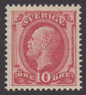 F 39a, 10 öre Oscar II prakt **