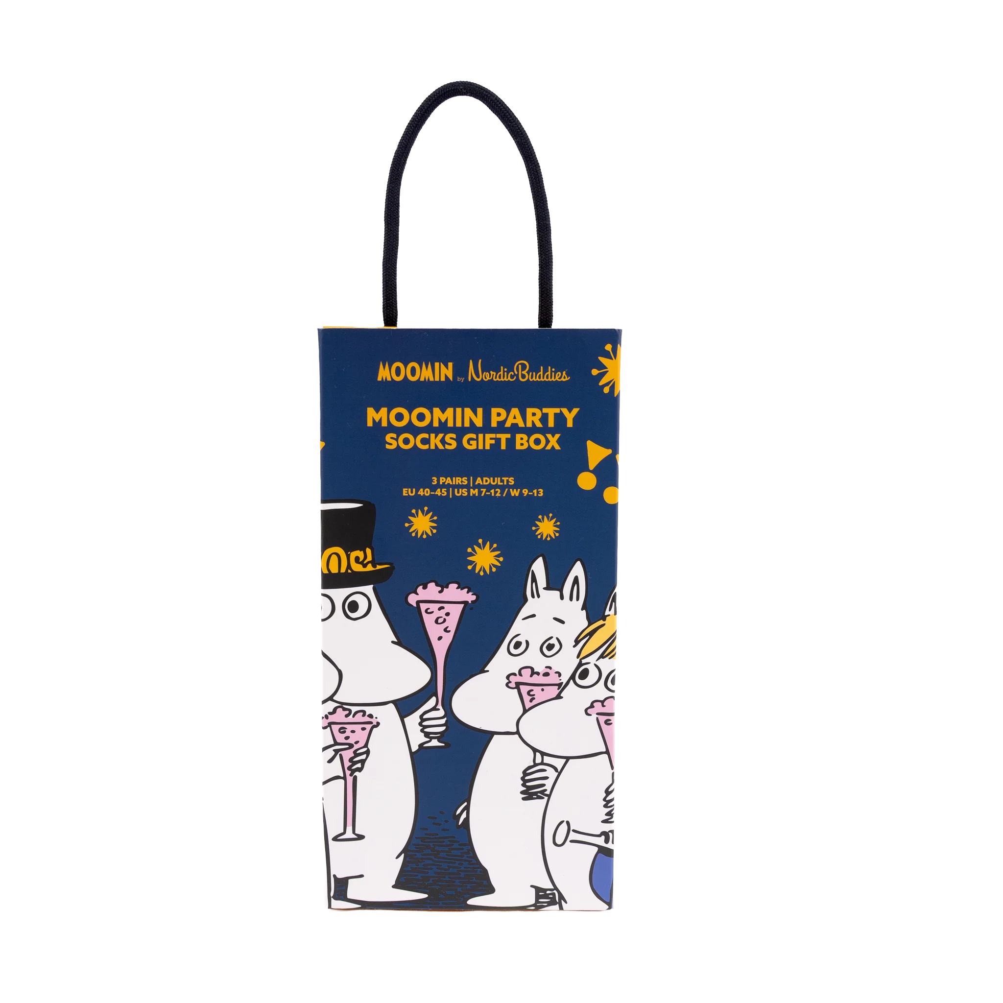  Mumin Herrstrumpor i Presentförpackning - Moomin Party (Innehåller 3 par strumpor)  - 2