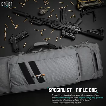 Savior Equipment Specialist 42" Double Rifle Case - SW Gray 2