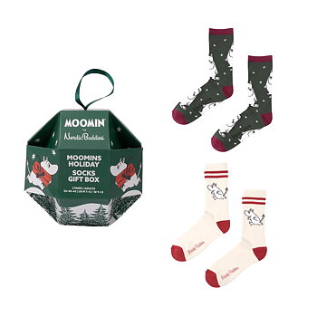  Mumin Herrstrumpor i Presentförpackning - Moomin Christmas (Innehåller 2 par strumpor) 