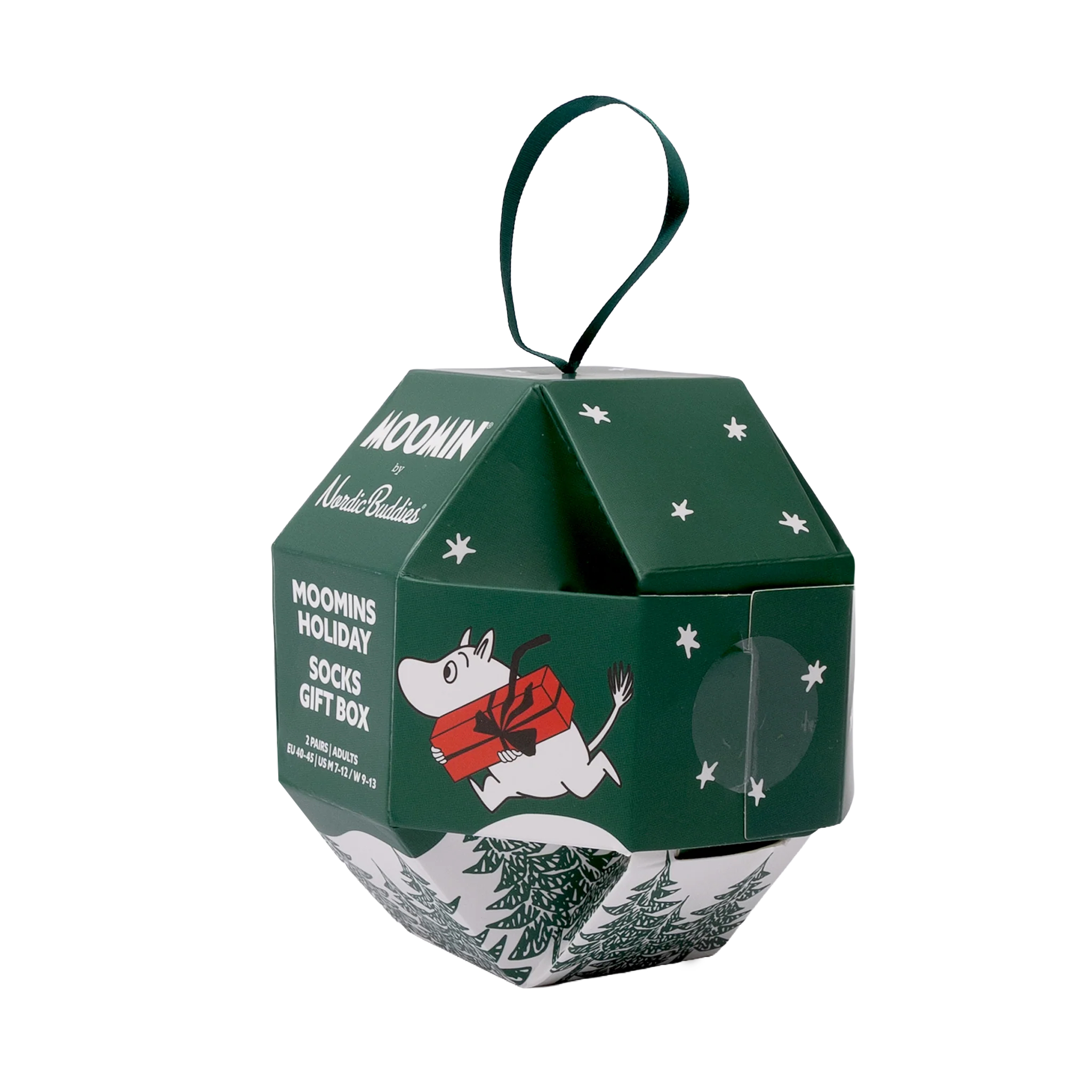  Mumin Herrstrumpor i Presentförpackning - Moomin Christmas (Innehåller 2 par strumpor)  - 2