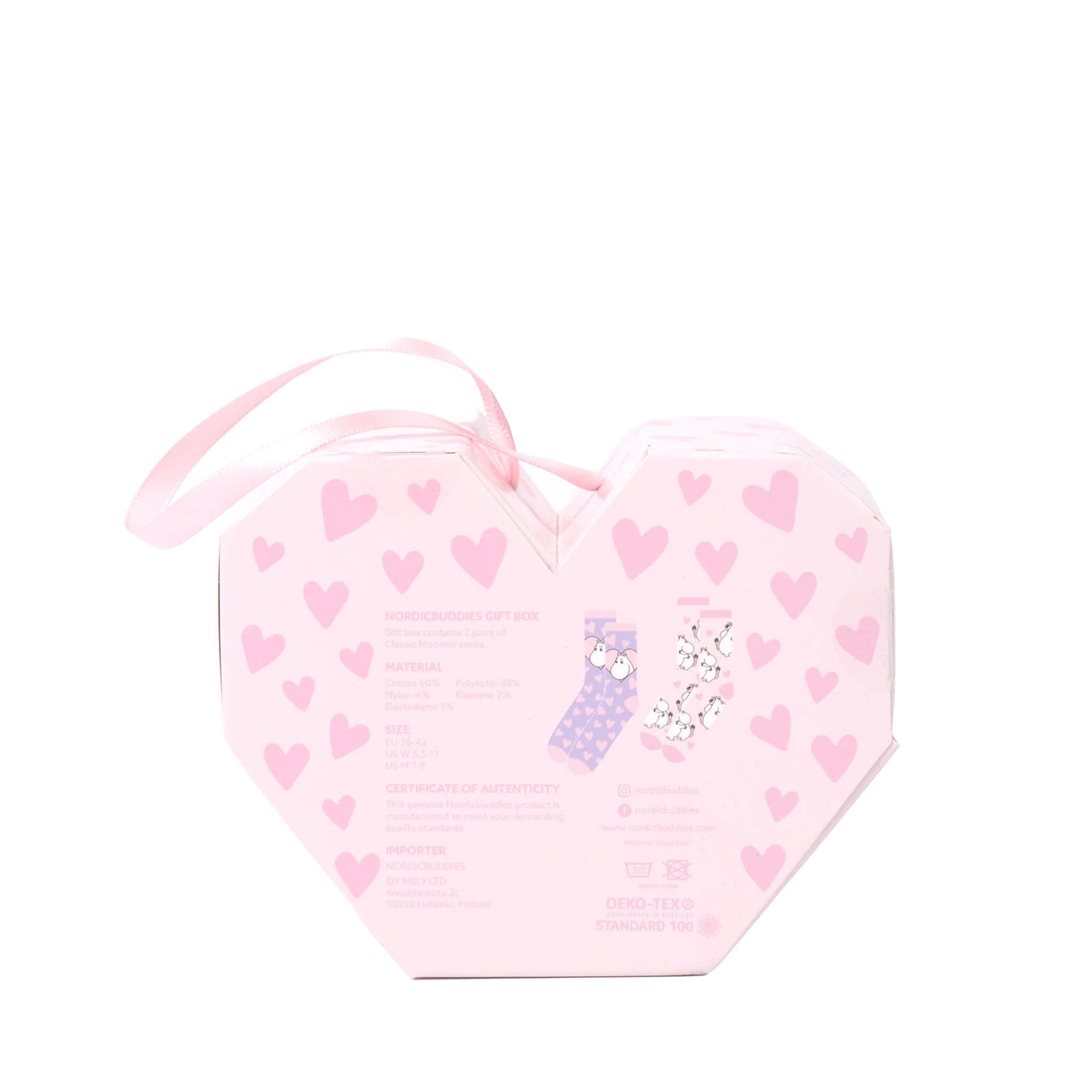  Mumin Damstrumpor i Presentförpackning - Moomin Love (Innehåller 2 par strumpor)  - 3