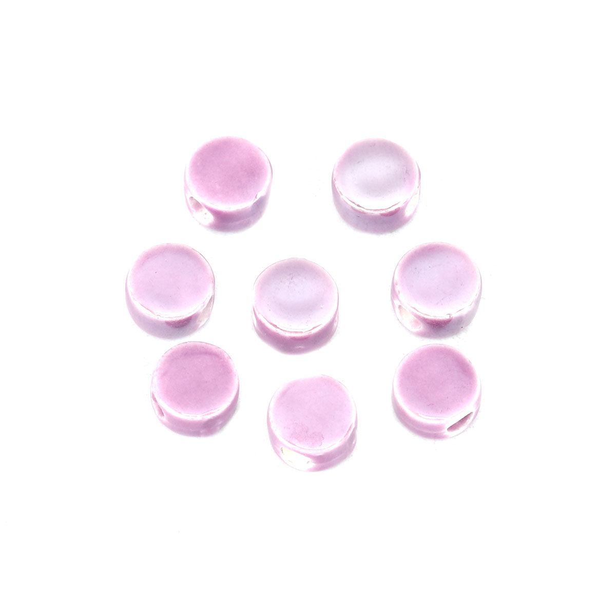 Keramikpärla, Rund, 9mm Lila - 2
