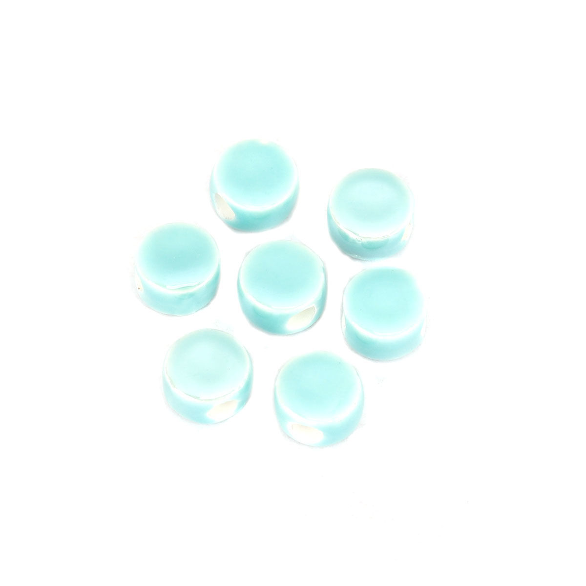 Keramikpärla, Rund, 9mm  Turkos