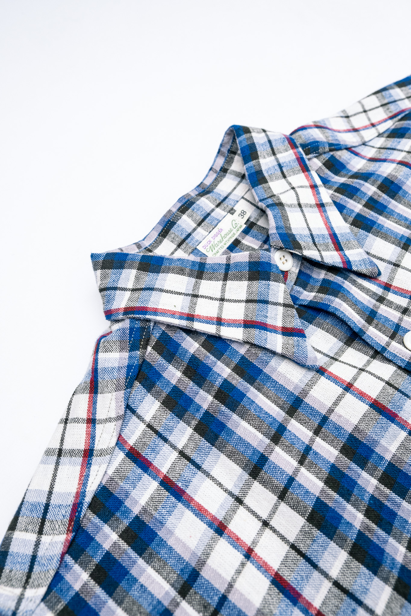 Warehouse & Co - Long Sleeve Checked Work Shirt Pattern B Blue - 7