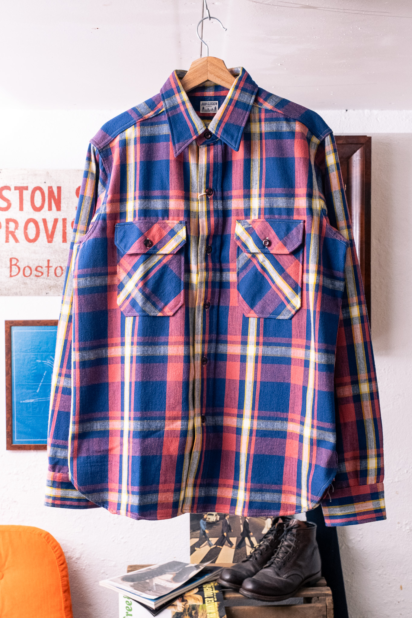 Warehouse & Co - The Modern Flannel Navy/Red