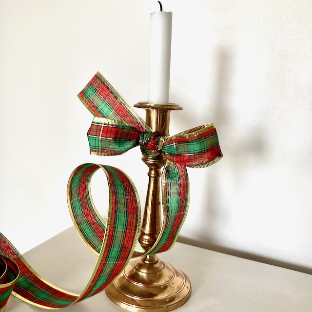 JULBAND "TARTAN" 38 MM Grön no 15 - 2