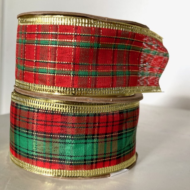 JULBAND "TARTAN" 38 MM Grön no 15 - 3
