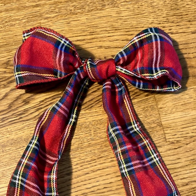 JULBAND "TARTAN" 63 mm Rödrutigt dekorband - 2