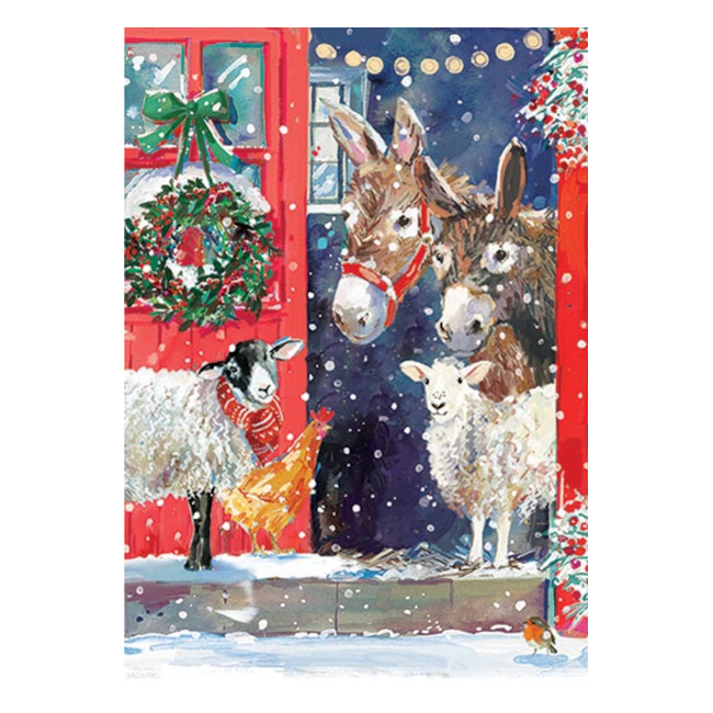 Julkort Ling Design Festive Farmyard 24-Pack - 6