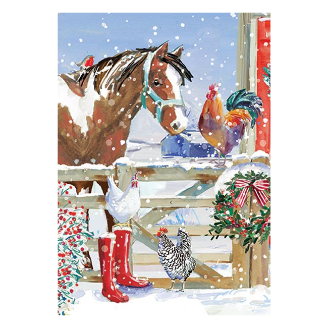 Julkort Ling Design Festive Farmyard 24-Pack - 2