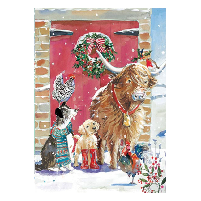 Julkort Ling Design Festive Farmyard 24-Pack - 5
