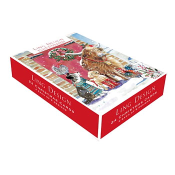 Julkort Ling Design Festive Farmyard 24-Pack