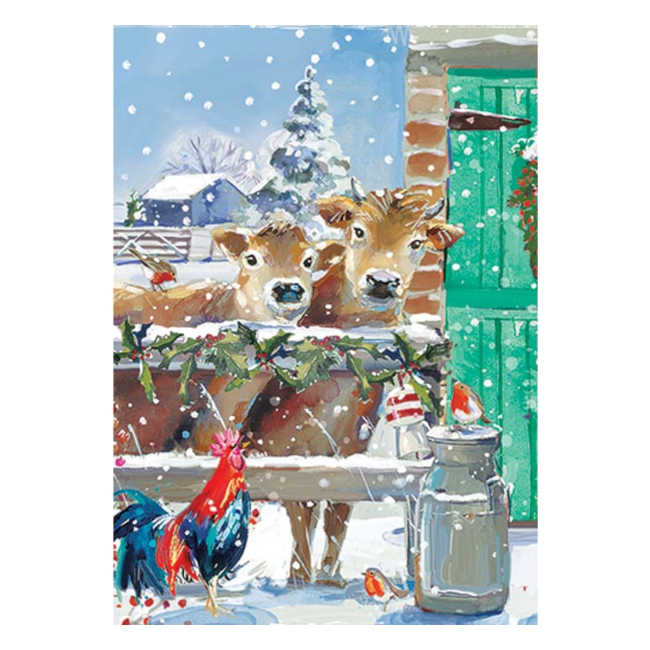 Julkort Ling Design Festive Farmyard 24-Pack - 3