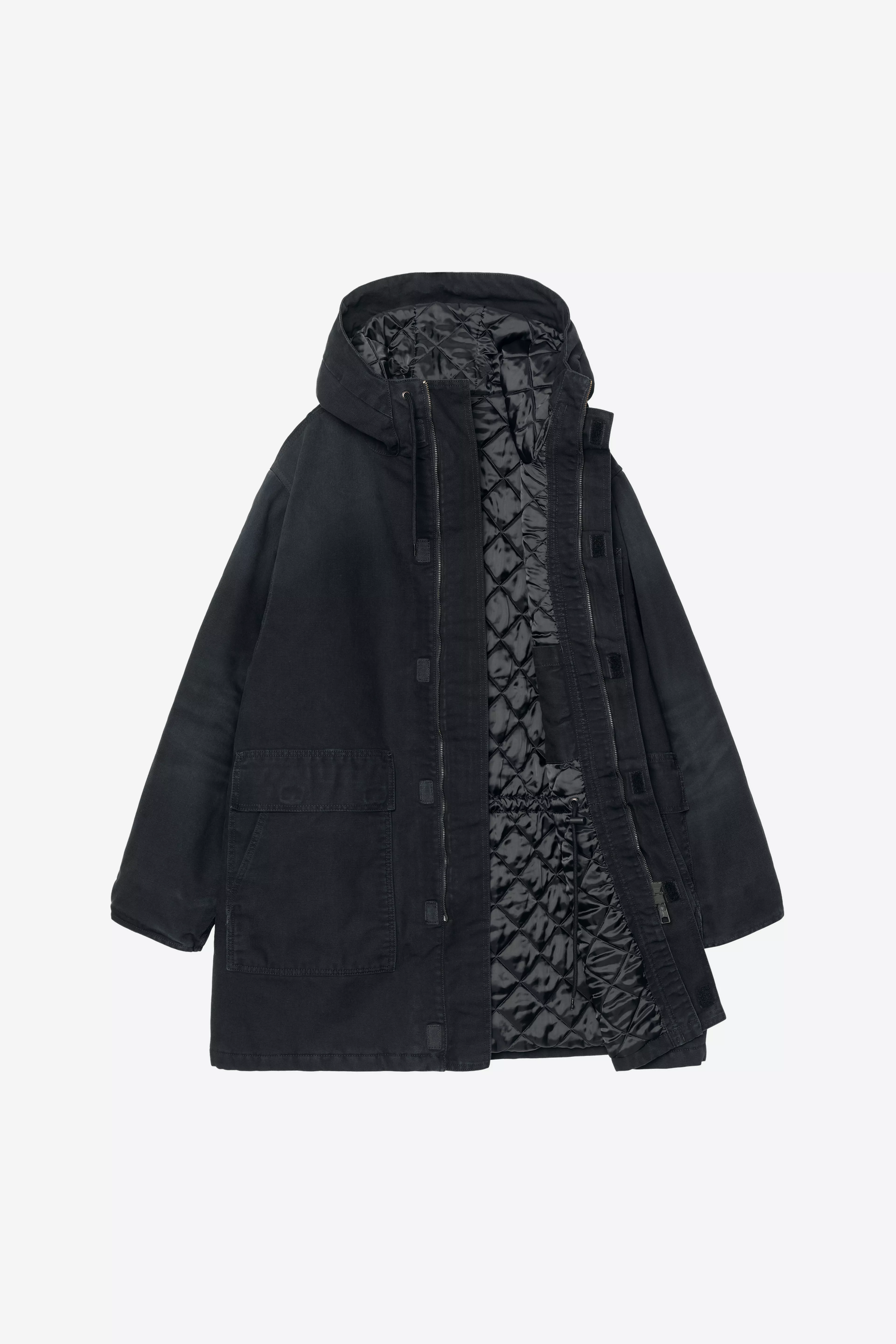 Carhartt WIP Boreal Parka Black Stone Canvas - 2
