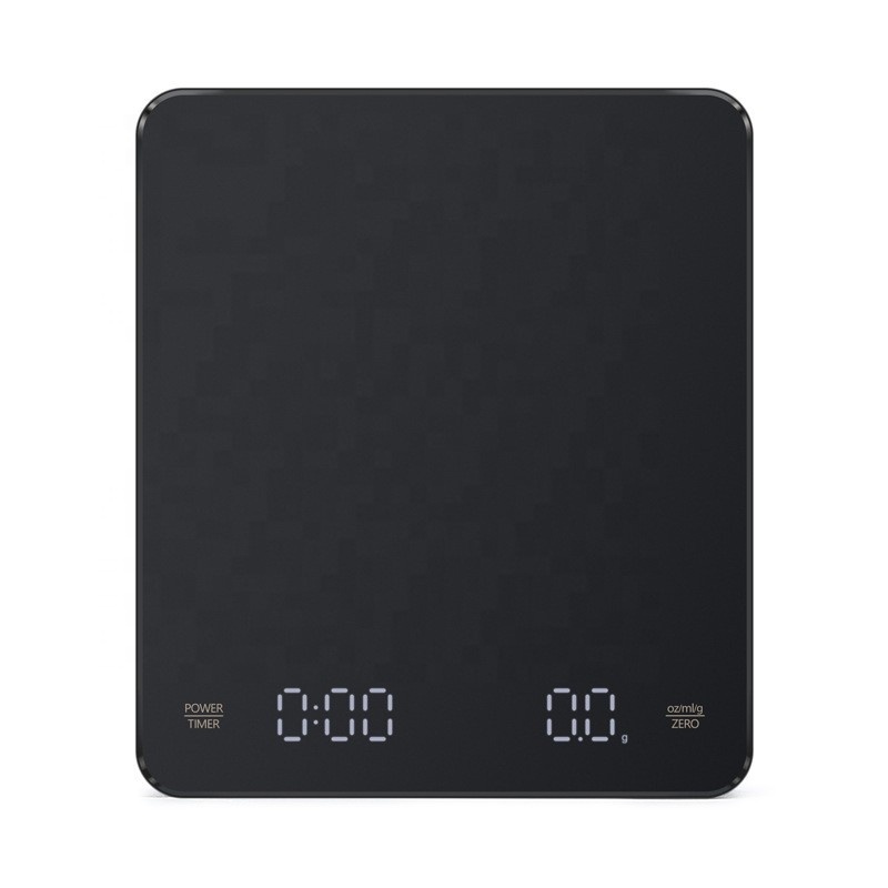 Kompakt våg med timer - Självkalibrerande Digitalvåg LED USB-C laddkabel - 0,1g-3000g - 4