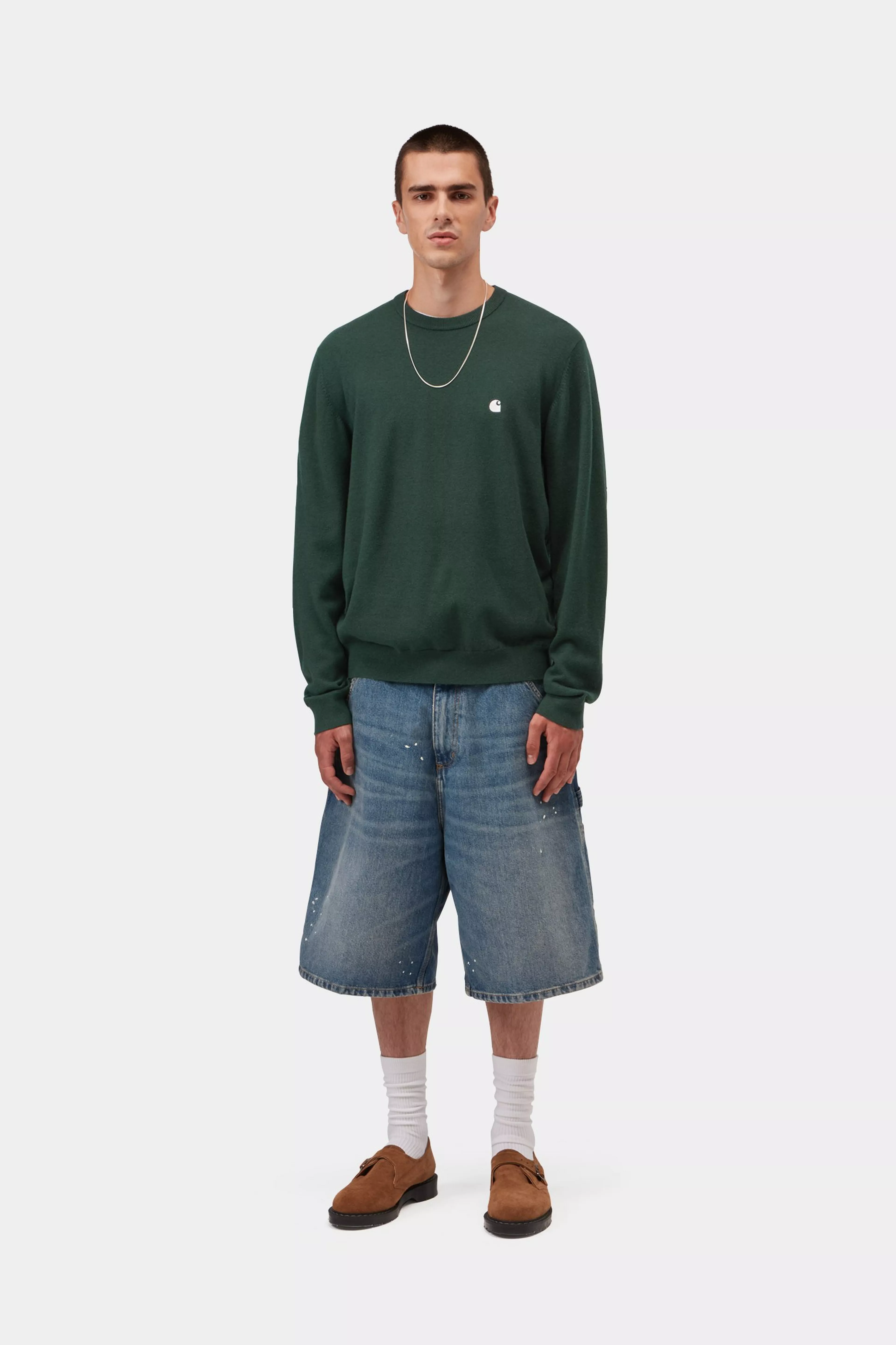Carhartt WIP Madison Sweater Dark Scarab/Wax - 2