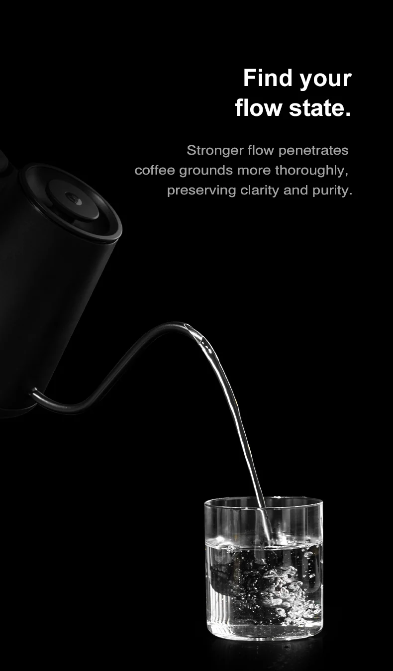TimeMore - Kettle Fish Pro X elektrisk vattenkokare variabel temperatur - Svart - 2