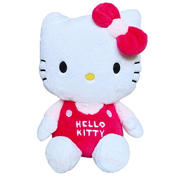 Hello Kitty Stort Fluffigt Gosedjur Röd Dräkt - 30 x 19 cm