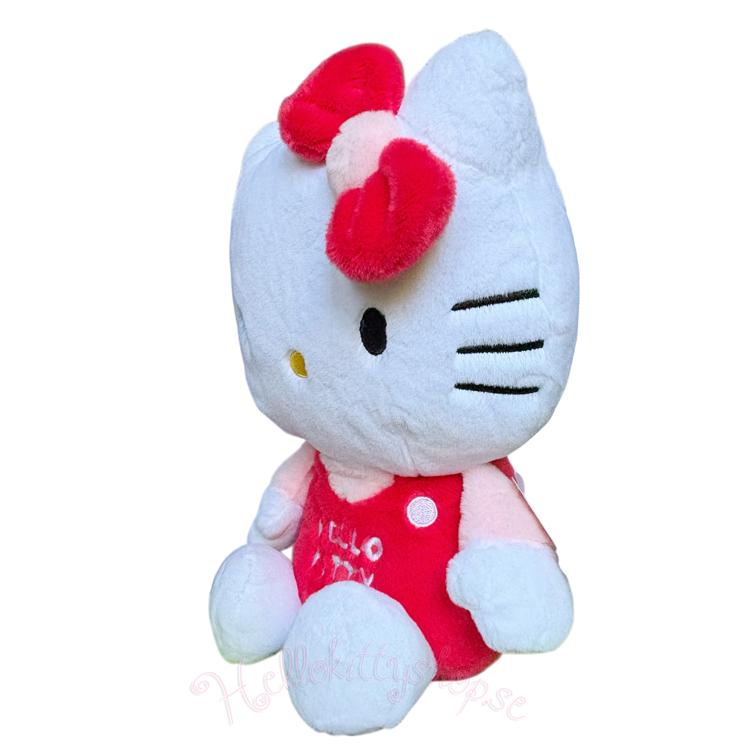 Hello Kitty Stort Fluffigt Gosedjur Röd Dräkt - 30 x 19 cm - 2