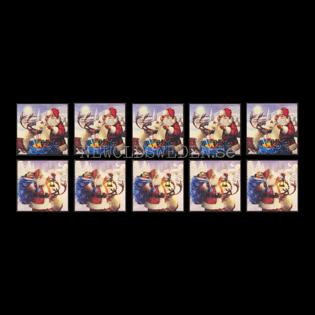 Julkort 10-pack med kuvert - 14 x 14 cm - 2 motiv - Original © Eliasson - LO