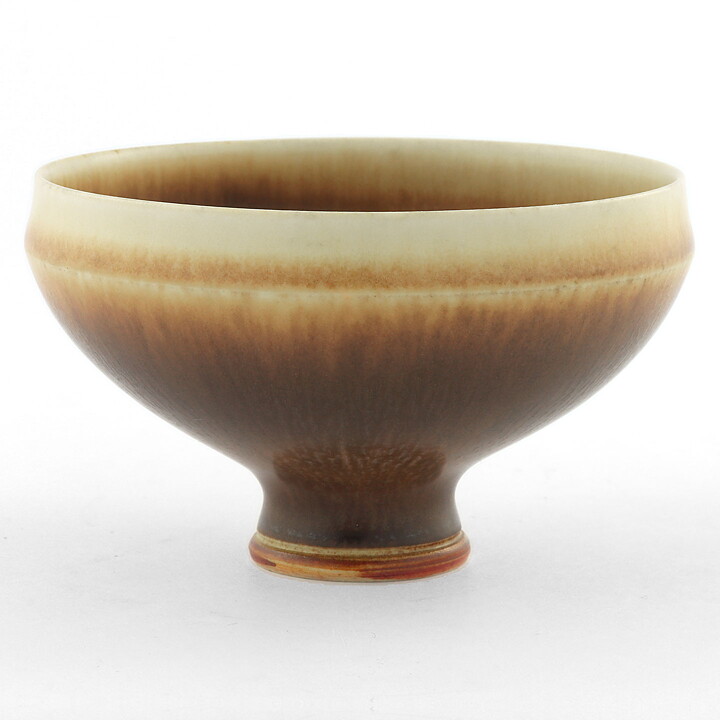 Berndt Friberg (1964) Unique Brown Haresfur Bowl 9 cm