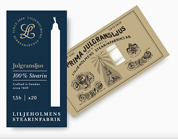 Julgransljus 20-pack Vita i Stearin 
