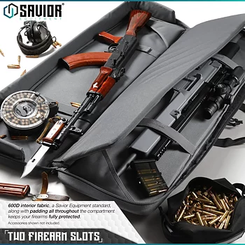 Savior Equipment American Classic 46" Double Rifle Bag - SW Gray 2