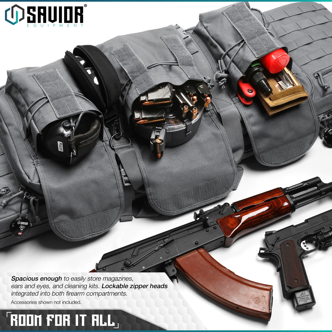 Savior Equipment American Classic 36" Double Rifle Bag - SW Gray 5
