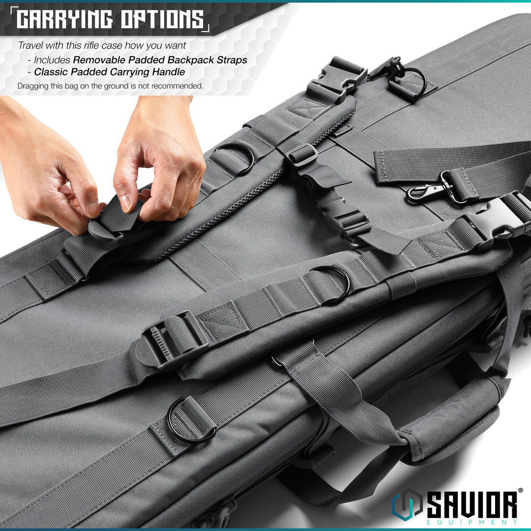 Savior Equipment American Classic 51" Double Rifle Bag - SW Gray 6