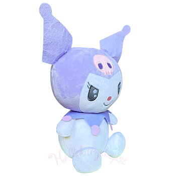 Kuromi Stort Mjukt Gosedjur med Lila Mössa 35 x 18 cm