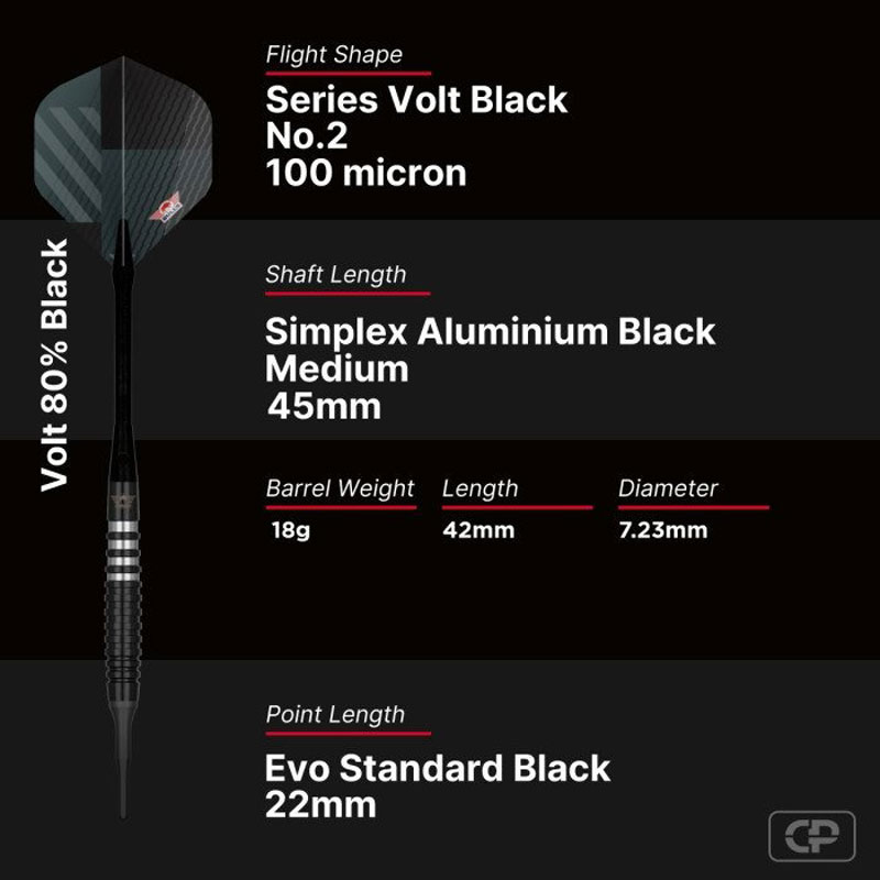 Bulls NL Volt 80% Black SOFTTIP 18g - 6