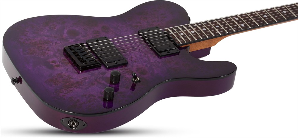 Schecter PT Standard Purple Burst BURL PBB - 3