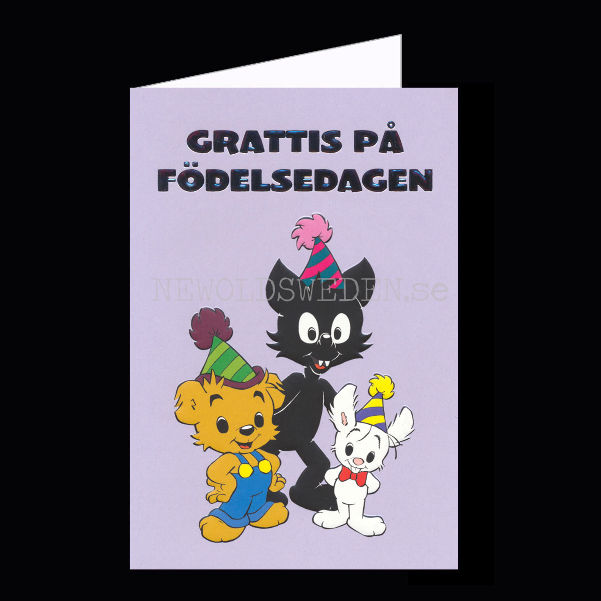 BAMSE Grattiskort - Präglat Dubbelkort med kuvert - Rune Andréasson - 1050
