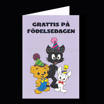 BAMSE Grattiskort - Präglat Dubbelkort med kuvert  - Rune Andréasson - 1050
