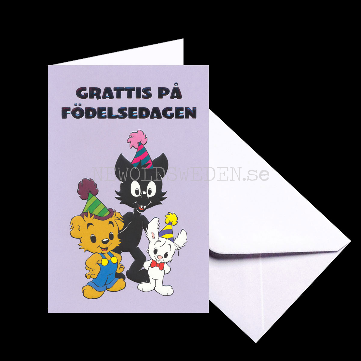 BAMSE Grattiskort - Präglat Dubbelkort med kuvert - Rune Andréasson - 1050 - 2