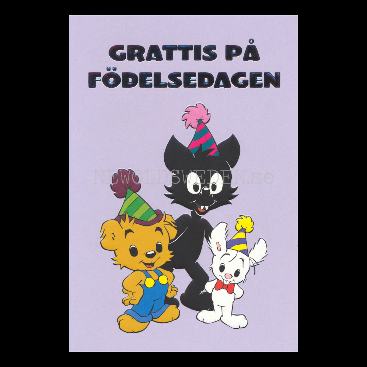 BAMSE Grattiskort - Präglat Dubbelkort med kuvert - Rune Andréasson - 1050 - 3