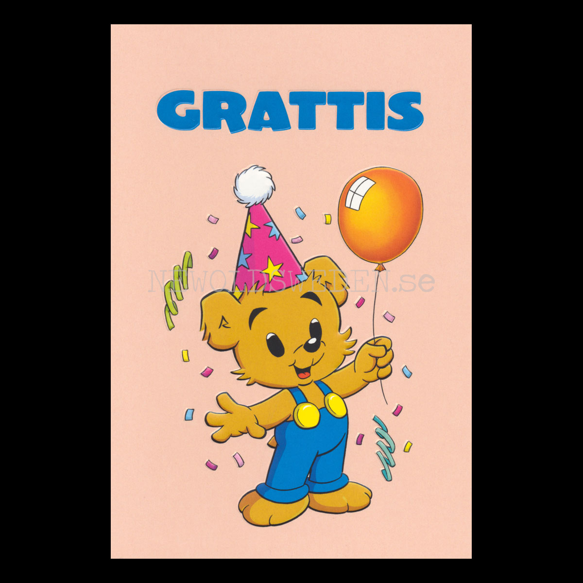 BAMSE Grattiskort - Präglat Dubbelkort med kuvert - Rune Andréasson - 1050 - 3