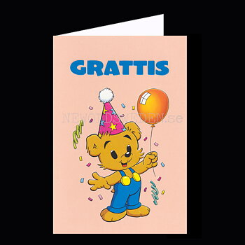 BAMSE Grattiskort - Präglat Dubbelkort med kuvert  - Rune Andréasson - 1050