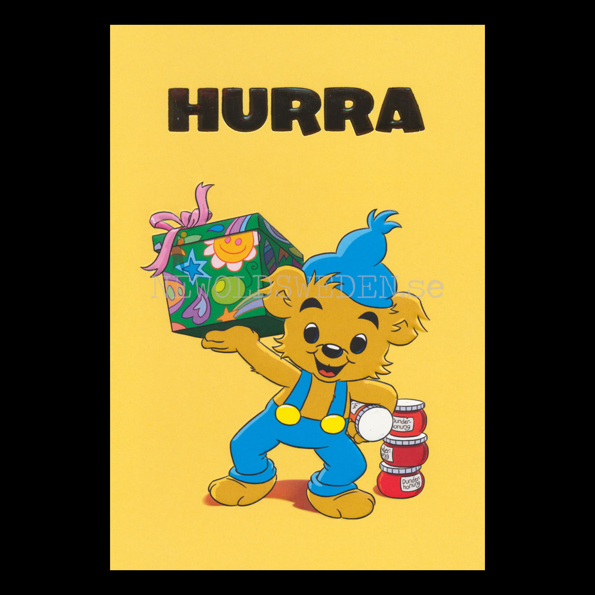 BAMSE Grattiskort - Präglat Dubbelkort med kuvert - Rune Andréasson - 1050 - 3
