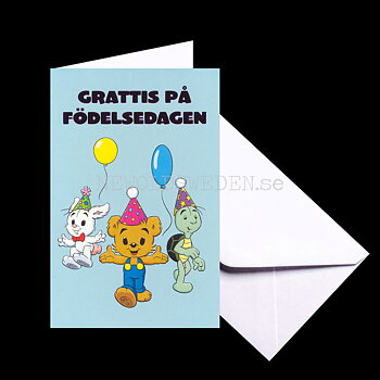 BAMSE Grattiskort - Präglat Dubbelkort med kuvert  - Rune Andréasson - 1050