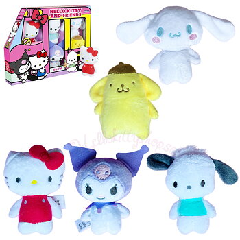 Hello Kitty and Friends Set med 5 st Gosedjur i Presentförpackning 27,5 x 21 cm