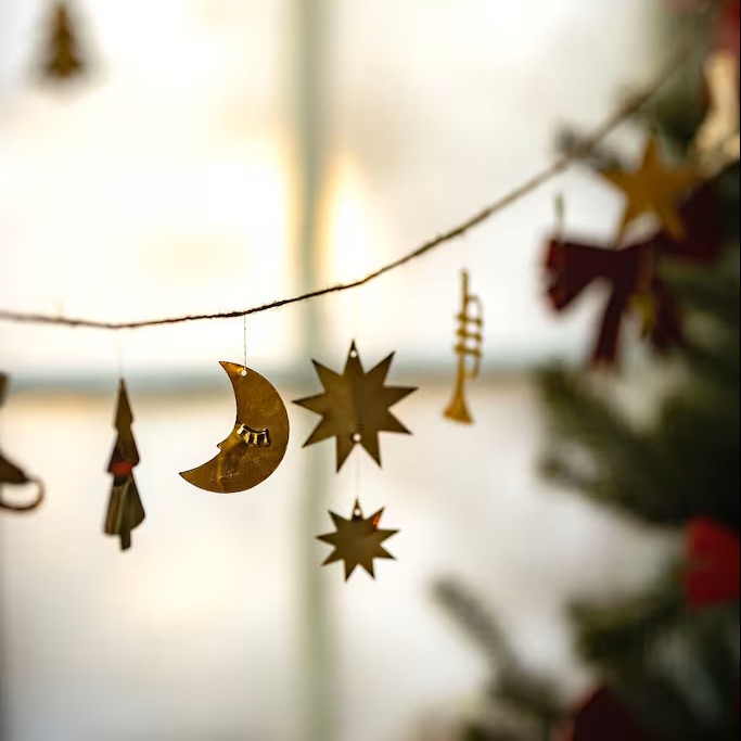 Ornament Girlang -Mässing