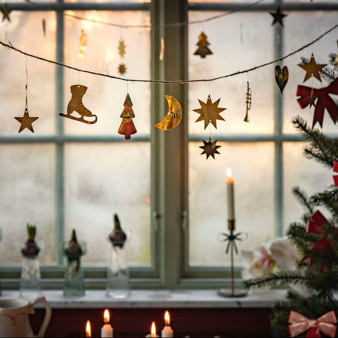 Ornament Girlang -Mässing - 2