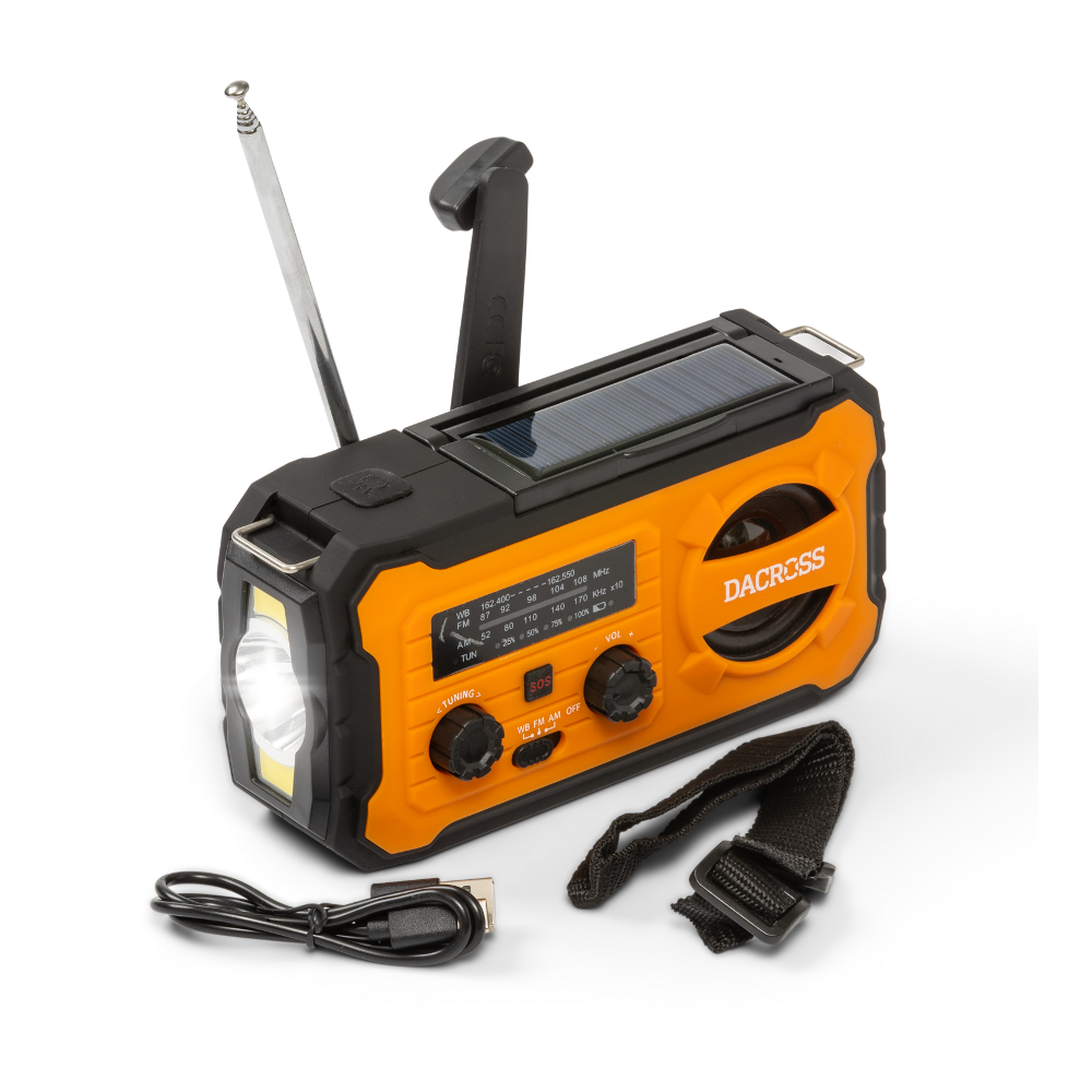 Radio Powerbank Solcell Vev inkl USB 4000 mAh