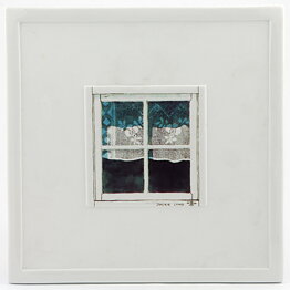 Jackie Lynd (1970s) Wall Plaque with Window Motif 20 cm #2