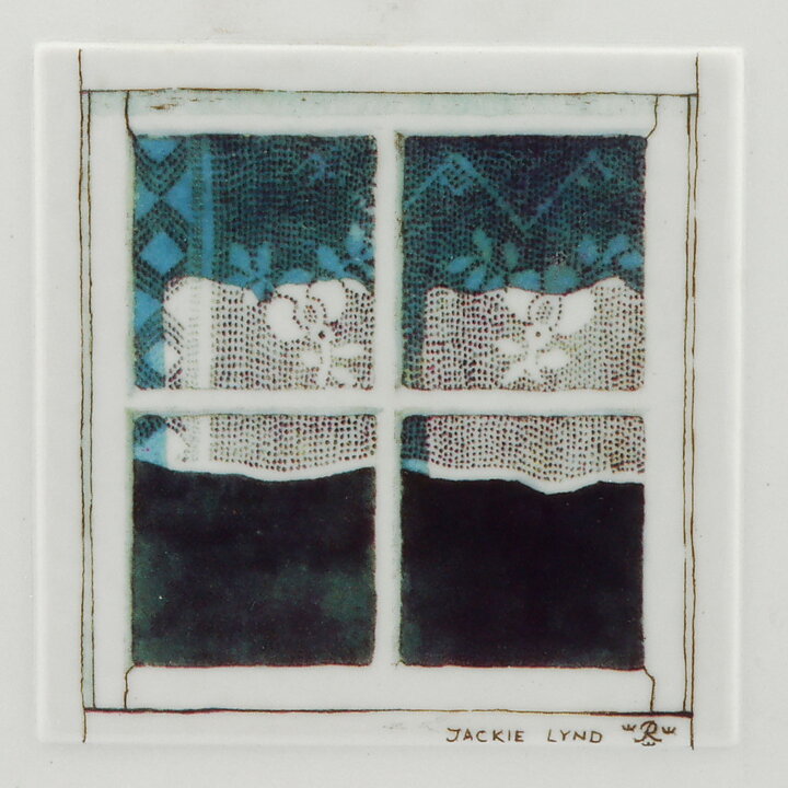 Jackie Lynd (1970s) Wall Plaque with Window Motif 20 cm #2