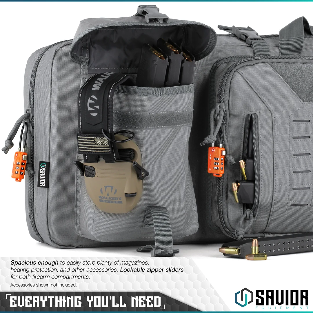 Savior Equipment Urban Warfare 51" Double Rifle Case - SW Gray 5