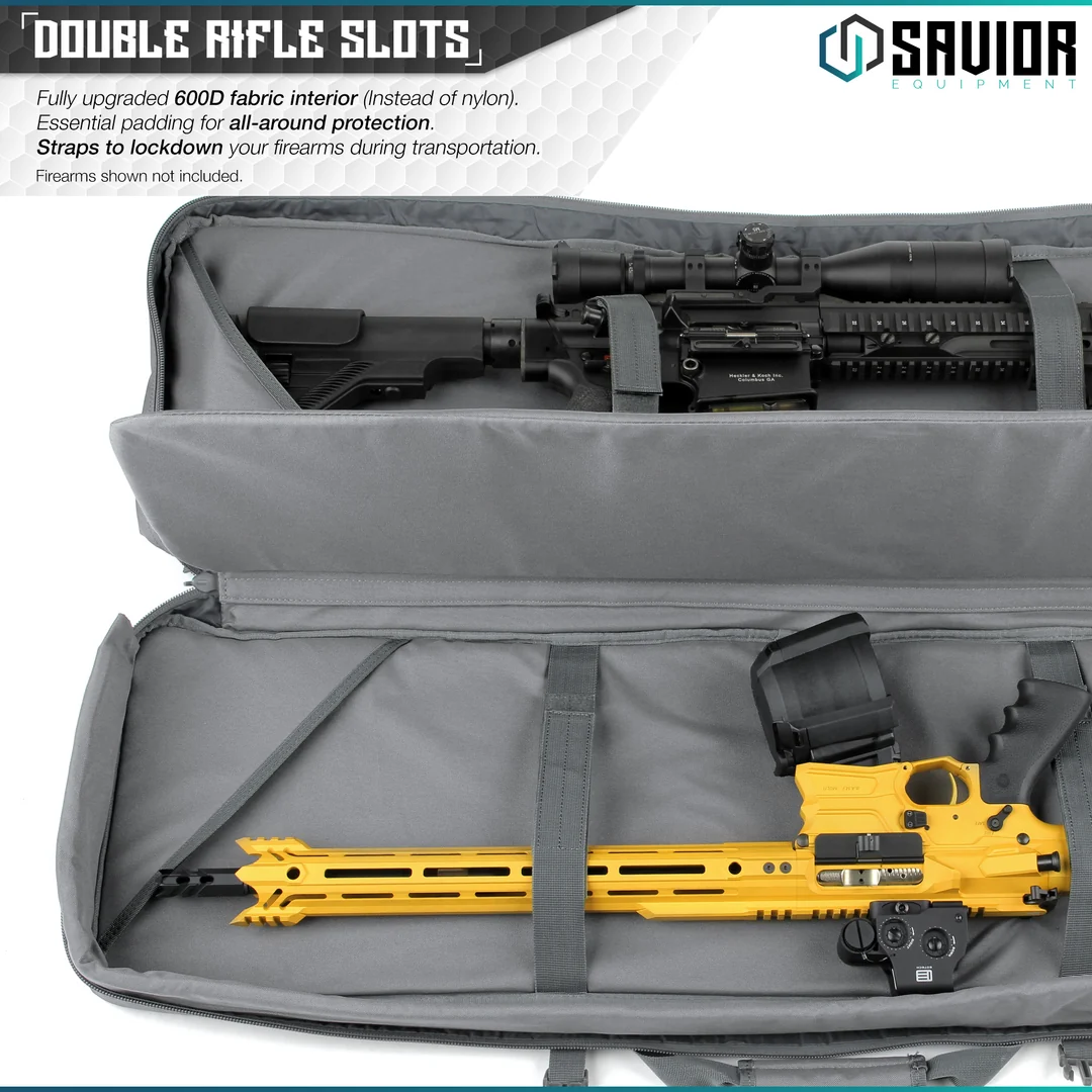 Savior Equipment Urban Warfare 51" Double Rifle Case - SW Gray 2