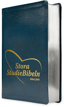 Stora StudieBibeln - Bonded leather Blå